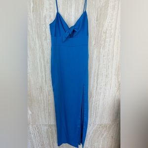 Aidan by Aidan Mattox Size 8 NWT Blue Satin Dress